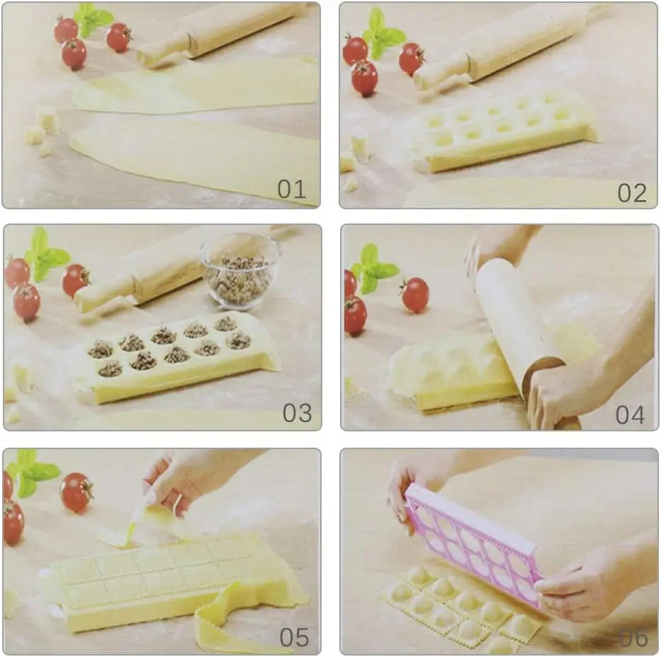 Description Picture 6 of itemKitchen Tools 10 with Tortellini Molds Ravioli Cutter Aluminum Shape Dumplings Mould Dough Press DIY Tools for Making Pastry