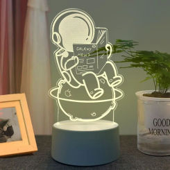 3D nightlight table lamp bedside bedroom soft light girl sleeping luminous romantic plug-in nightlight.