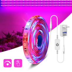 5M Led Plant Growing Light Full Spectrum Hydroponic Grow Lamps Touch Sensor Dimmable Switch Indoor Plants Seeds Phyto Lamp Strip