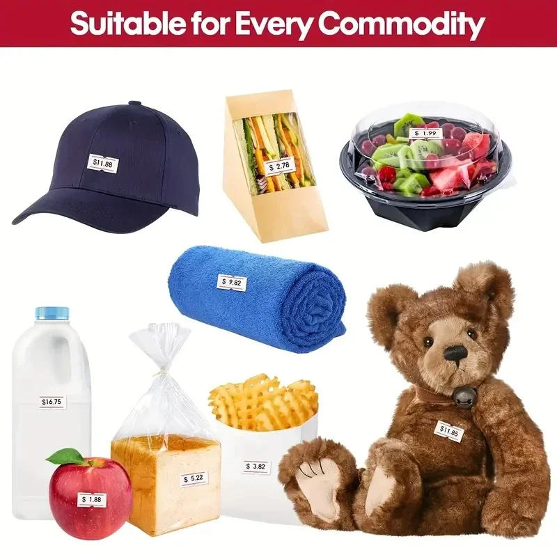 Description Picture 5 of item8 Digits Digital Tag Gun Handheld Price Label Gun + 1 Lines Labels +1 Ink 5500 Price Tag Marker Machine Labeler Labeller Sticker