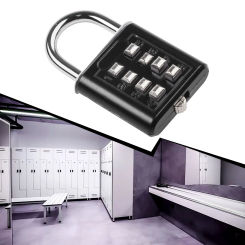 Lock Body Manual Measurement Deviation Iron Doors Lock Body Password Lock Zinc Alloy Steel Shackle Combination Padlock Cm