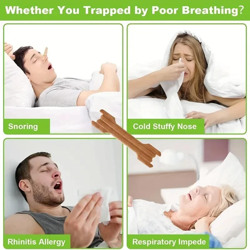 Description Picture 4 of itemBreath Nasal Strips Relieve Nasal Congestion Stop Snoring Nose Patch Good Sleeping Patch Product Easier Breath Sleep Aid