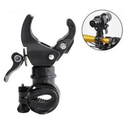 Bicycle Handlebar Flashlight Clip Holder Riding Handlebar Universal 360 Degree Rotating Bike LED Torch Mount Clamp Grip Bracket