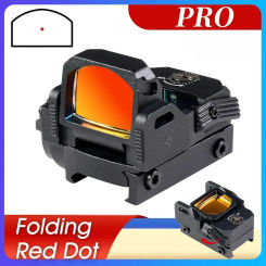 Tactical Flip Up Red Dot Sight 3MOA Optics Collimator with MOS Mount Base for Rifle Pistol Handgun AR15 M4 Hunting Sight