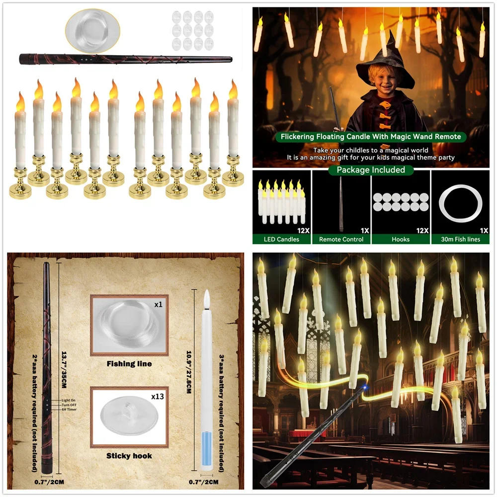 Description Picture 4 of itemFlameless Window Candles with Removable Holder & Timer Remote  Battery Operated LED Flickering Light for Christmas Decoration