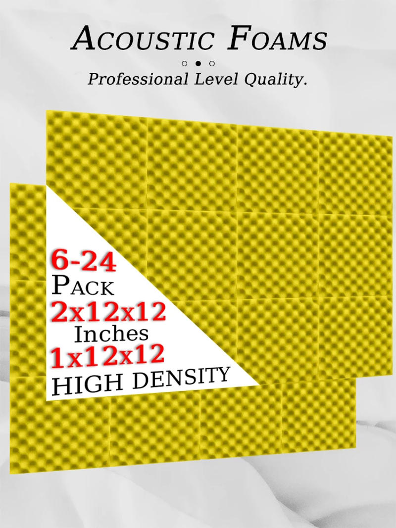 Description Picture 2 of itemTOUO Egg Cotton Acoustic Foam 6/12/24 Pcs Studio Sound Foams Acoustic Treatment Wall Soundproofing High Density Noise Insulation
