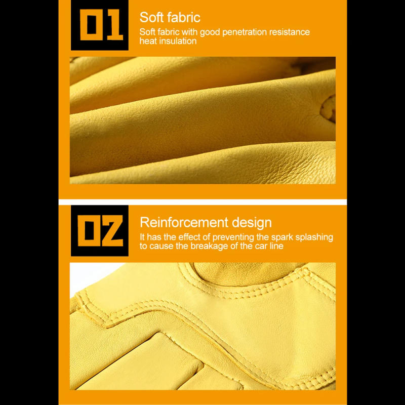 Description Picture 3 of itemWork gloves sheepskin leather workers work welding safety protection garden sports motorcycle driver wear-resistant gloves