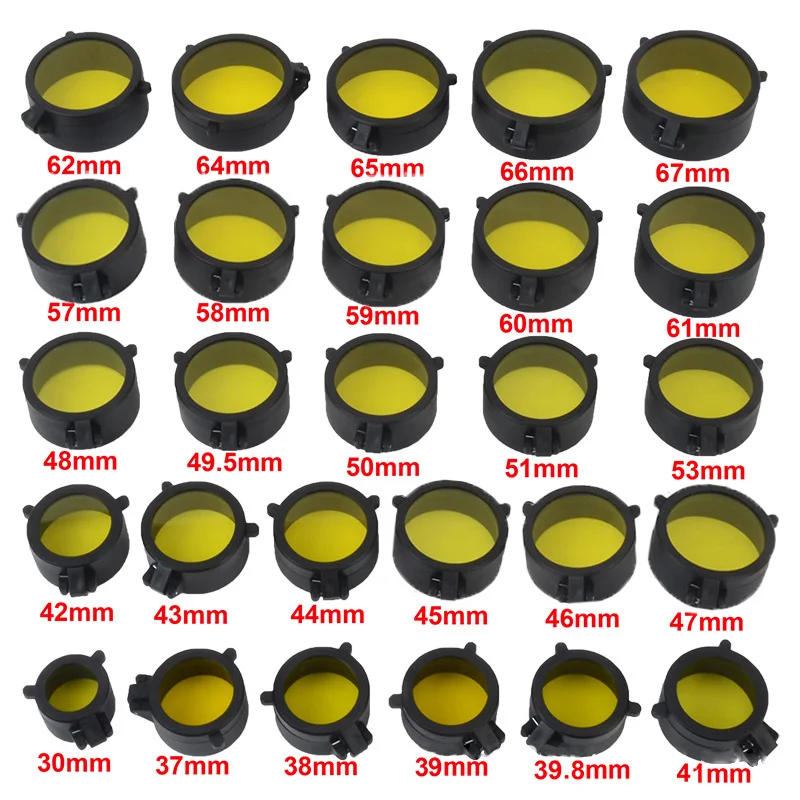 Description Picture 2 of itemRifle Scope Lens Cover Flip Sight Cover Protective Cover Cap for Dia 30-69mm Rifle Scopes Night Visions Hunting Accessories