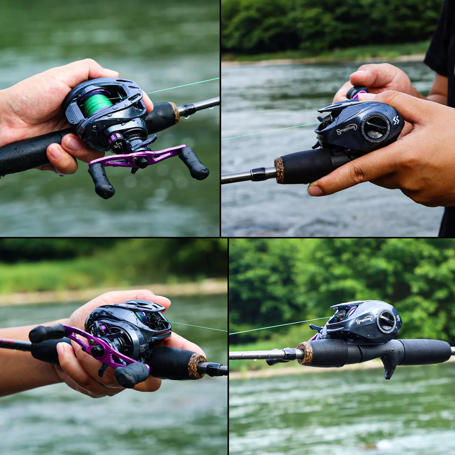 Description Picture 6 of itemSougayilang Fishing Rod Combo 1.7m Carbon Fiber Casting Rod and Baitcasting Reel with Free Pe Line As Gift Max Drag 8kg for Bass