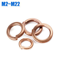 GB93 Brass Split Spring Washer Bronze Copper Shells Pad Spring Lock Washer Anti-loose DIN127 M2 M3 M4 M5 M6 M8 M10 M12M14M16-M22