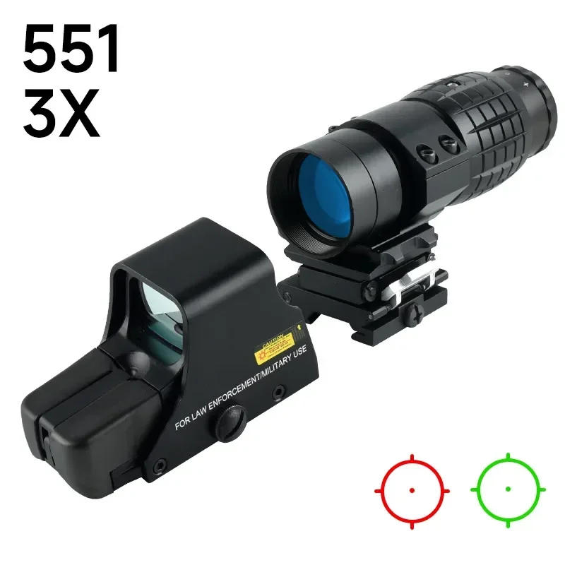 Description Picture 6 of itemTactical Optics 3X Magnifier Scope Sight with Flip-up Mount 553 558 Red Green Dot Sights for 20mm Rail Hunting Firearms Airsoft