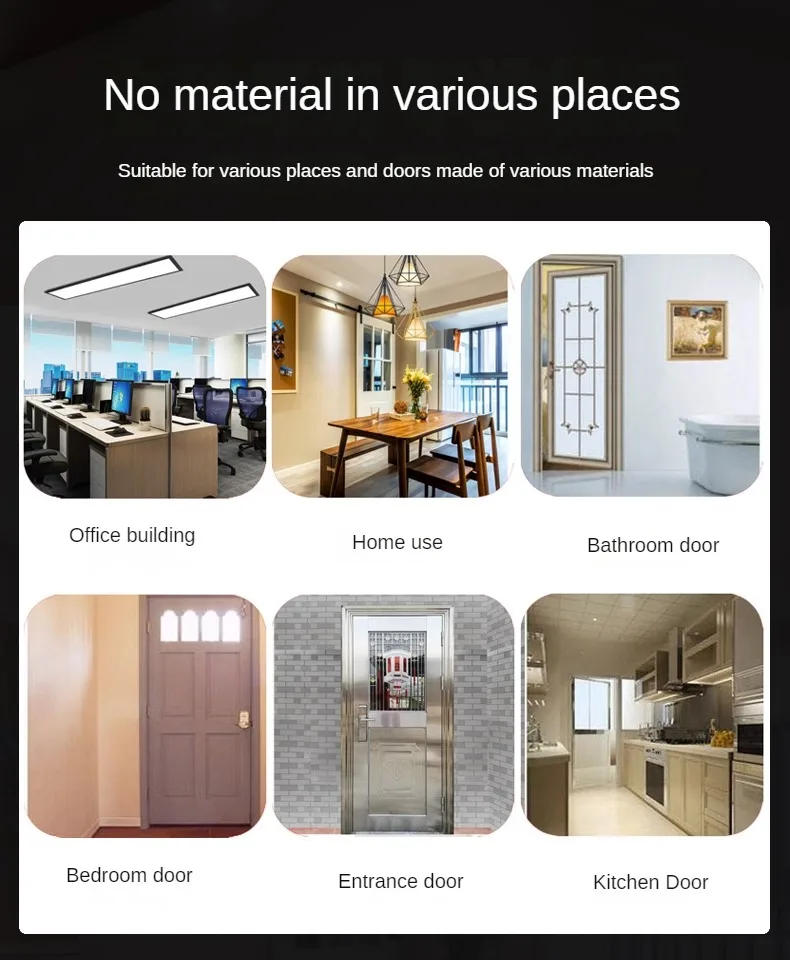 Description Picture 5 of item304Invisible Magnetic DoorStopper Stainless Steel Non Punching Windproof Mechanical Self-locking Door Stopper Hardware Wholesale