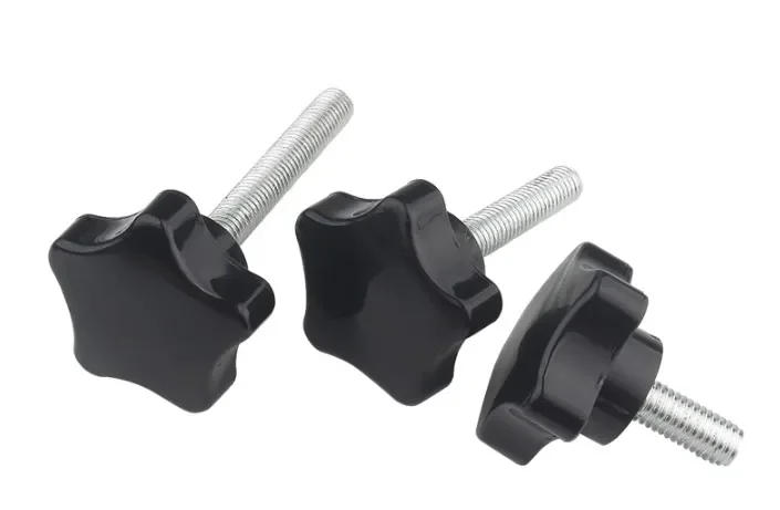 Description Picture 3 of item2pcs-5pcs/lot M4 M5 M6 M8 M10 *12mm to 60mm Star Plum Bakelite Hand Tighten Thumb Screw Knob Tightening Screw bolts