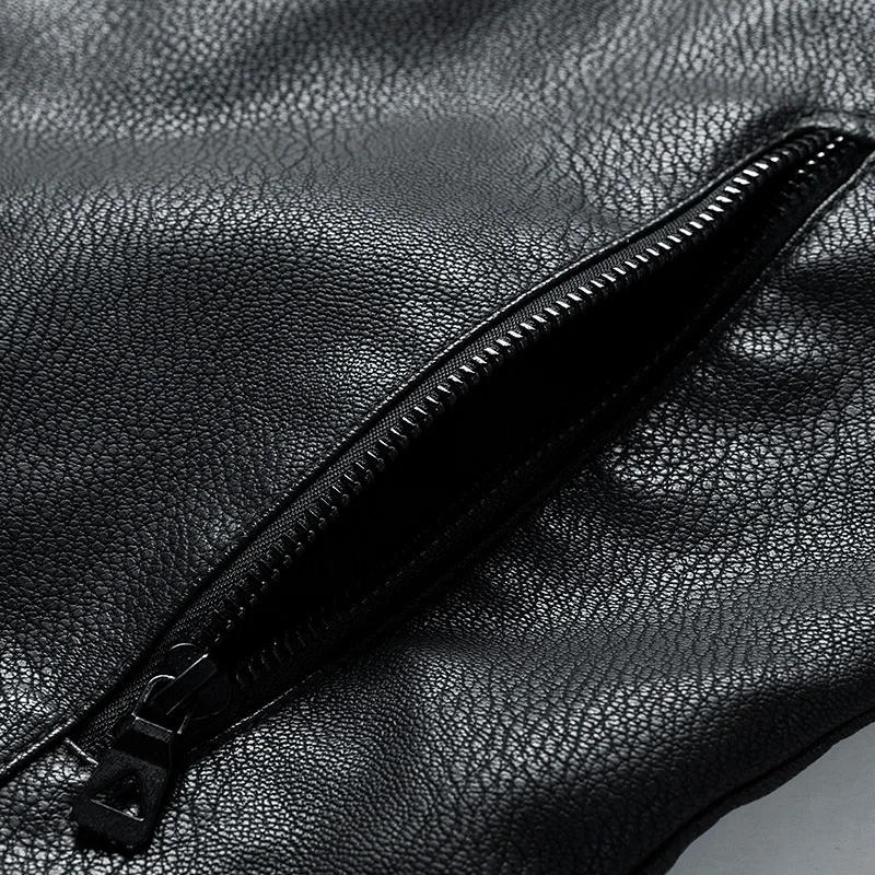 Description Picture 5 of itemHooded Oversized Leather Jacket Men's Autumn and Winter Korean Version Trendy Windproof Casual Jacket Men's Top