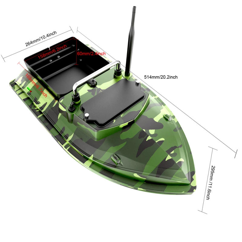 Description Picture 5 of itemFishing Bait Boat 500m Remote Control Bait Boat Dual Motor Fish Finder 2KG Loading Support Automatic Cruise/Route Correction