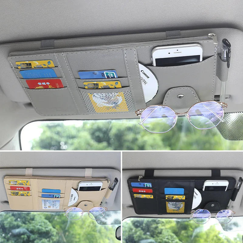 Description Picture 4 of itemCar Sunshade Storage, Car Glasses Clip, Car ID Card Holder, Multi-functional Storage Bag, Car Interior Decoration