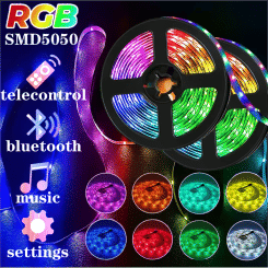 RGB LED Strip Lights 5050 Bluetooth APP IR Remote Control USB 1M 2M 3M 4M 5M 10M 15M 20M Festival Deco Backlight For Home
