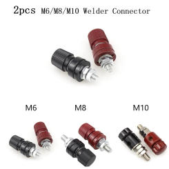 2PCS M6/M8/M10 Lithium Battery Welding Power Clip Terminal Connector Pure Copper Winding Screw Fire Retardant Terminal Block