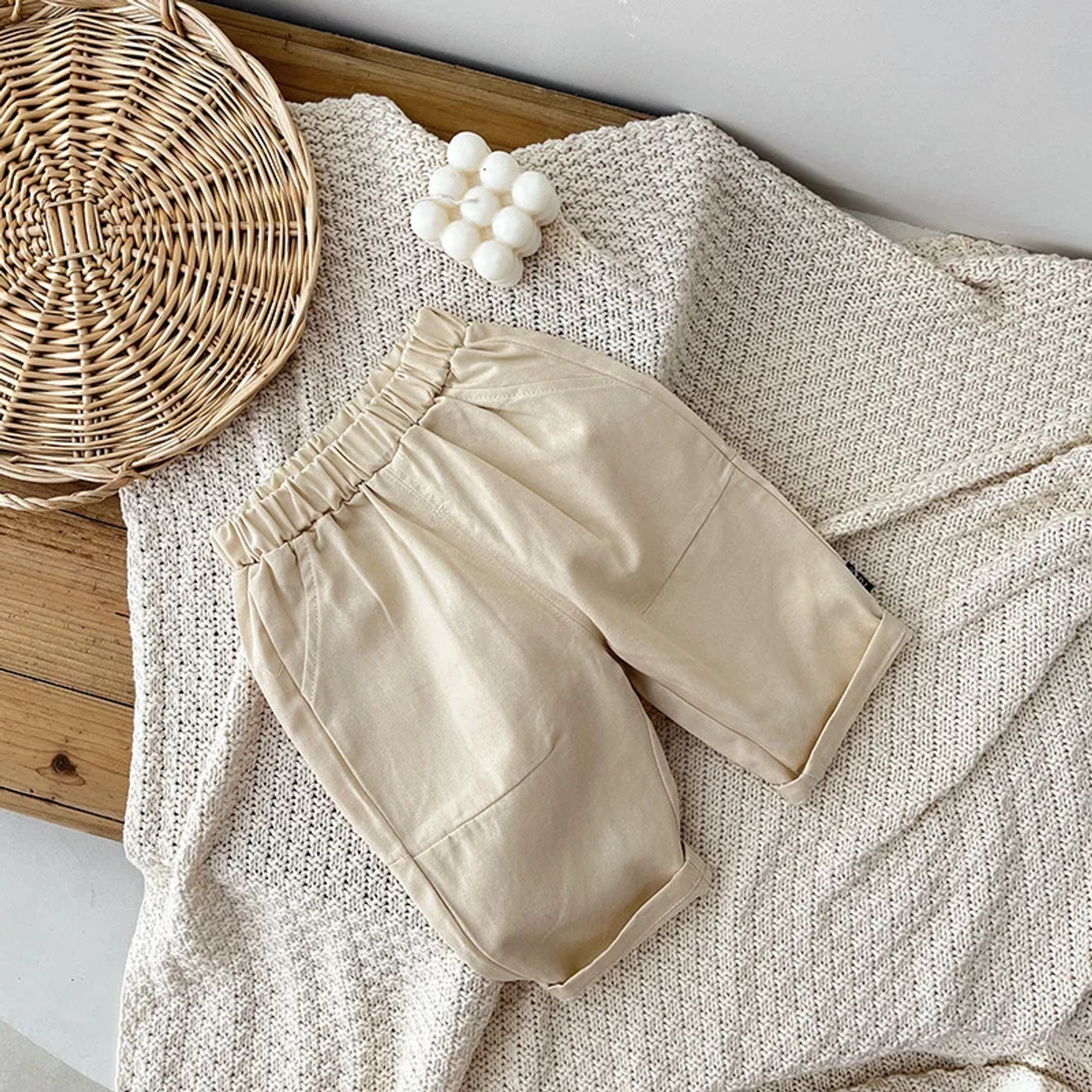 Description Picture 6 of itemBaby Boys and Girls Casual Pants Infant Solid Color Comfortable Trousers Fashion Kids Loose Pants for 0-3Y