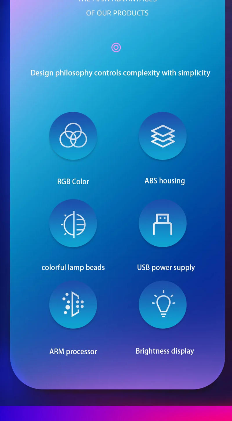 Description Picture 4 of itemXiaomi RGB Pickup Night Light Gaming Music Rhythm Lights USB LED Table Lamp Remote Control Game Desktop Decoration Children Gift