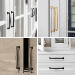 American Door Pull Cabinet Drawer Furniture Handle Gold Brass Black Wardrobe Kitchen Cupboard Closet T Bar Metal Knob Hardware