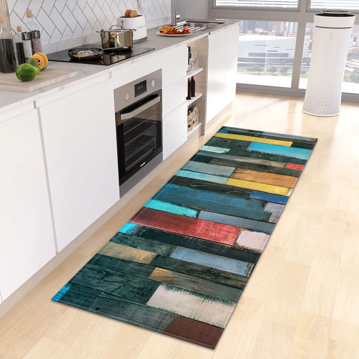 Description Picture 5 of itemWood Grain Kitchen Rug Bedroom Entrance Doormat Anti-Slip Living Room Floor Decor Carpet Home Bath Hallway Foot Mat Custom Made