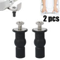 2pcs Toilet Seat Top Fix Seat Hinge Hole Fixings Well Nut Screw Rubber Back To Wall Toilet Cover Screw Cover Plate Accessories