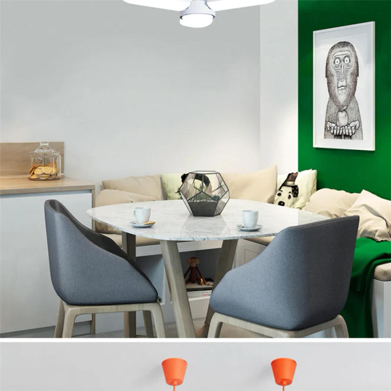 Description Picture 3 of itemOuuZuu 12pcs/ lot Led Mini Folding Led Fan Light Bulb E27 Lampada AC85 - 265V 28W Foldable Fan Blade Angle Adjustable Light Bulb