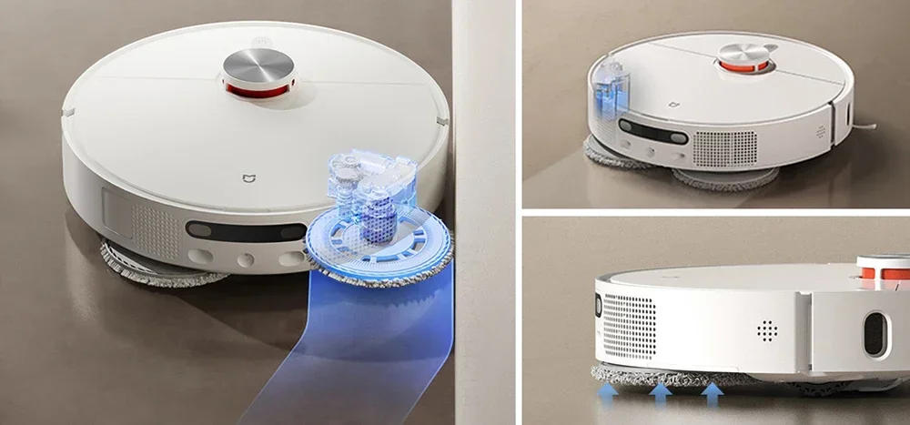 Description Picture 4 of itemIconic Brand MIJIA D103CN OMNI Infinite Robot MOP Vacuum Cleaner M30S Self Cleaning Hair Cutting Empty Dust Home Dirt Disposal Machine