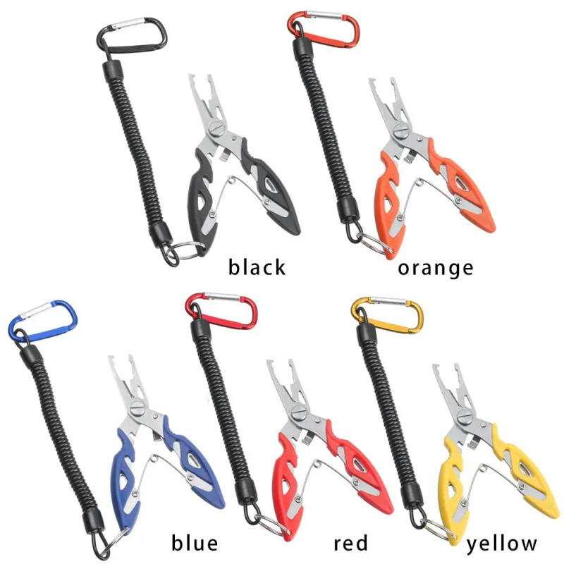 Description Picture 3 of itemFishing Pliers Fishing Tackle Stainless Lanyards Hook Recover Split Ring Fishing Accessories Use Tongs Multifunction Scissors