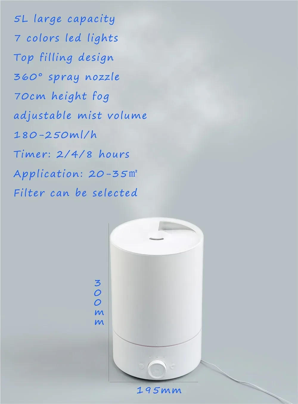 Description Picture 2 of itemAromatherapy MachineSIXU Portable Steamer Air Freshener Aromatherapy Water Atomizer Novel 4l Ultrasonic Fog Humidifier Mist Diff