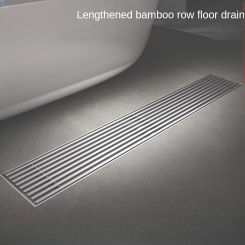 Invisible Floor Drain 304 Stainless Steel Rectangle Anti-odor Bath Shower Tray Long，Bathroom Floor Drain Anti Odor Shower Drain