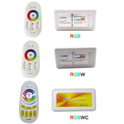 2.4G RGBW RGBWC RGB Touch Screen Remote led Controller 12V-24V 18A For 5050 RGB RGBW RGB CCT LED Strip Tape