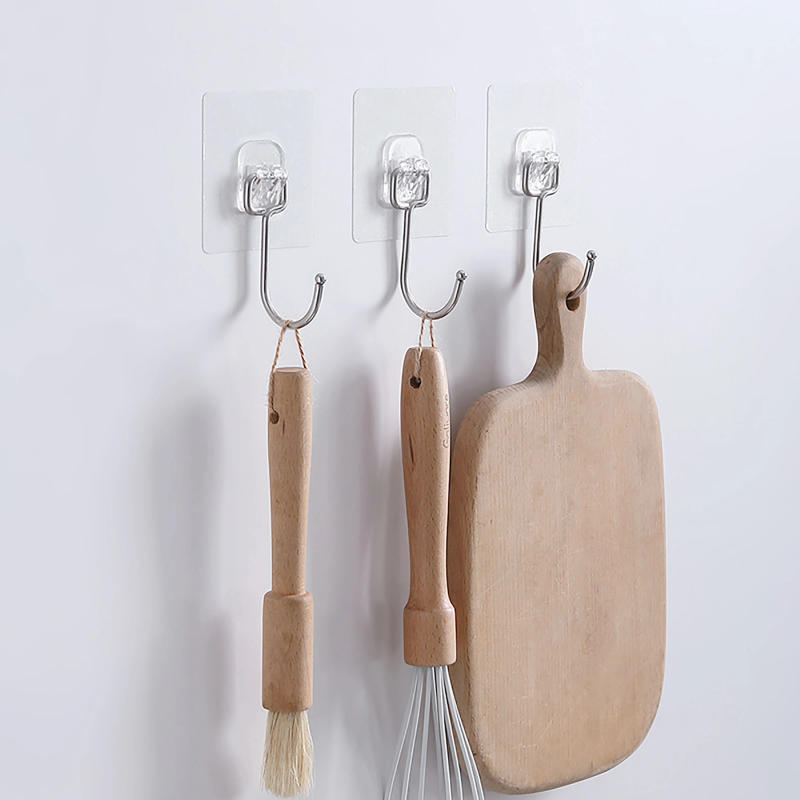 Description Picture 4 of itemTransparent Wall Hooks Strong Self Adhesive Door Wall Hangers Hook Home Storage Hooks Suction Cup Heavy Load Hook Holder Racks