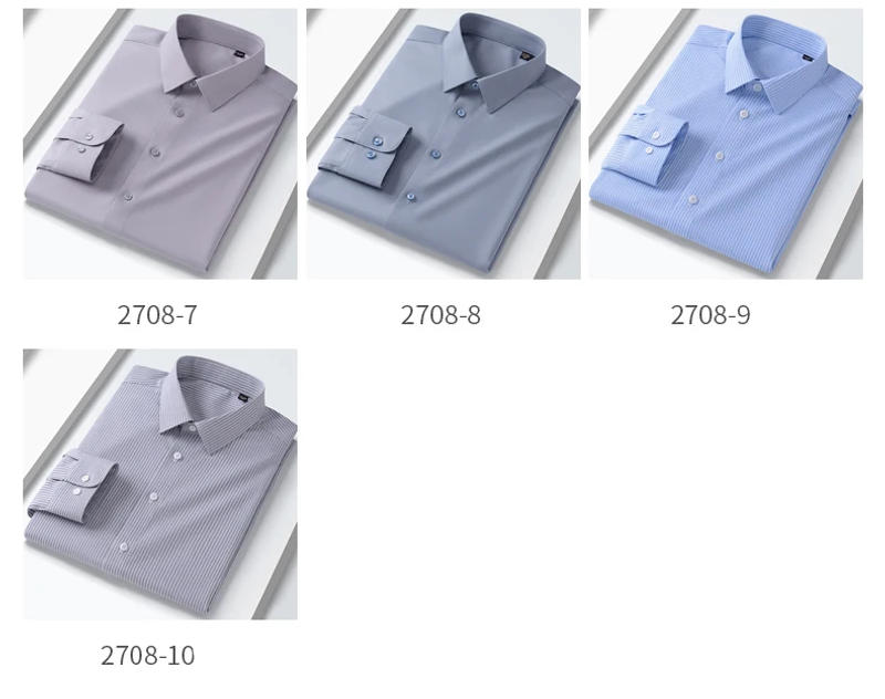 Description Picture 3 of itemMen Classic Business Long Sleeve Elegant Formal Dress Shirts Modal Mulberry Silk Casual Fashion Standard Fit Workwear Shirts