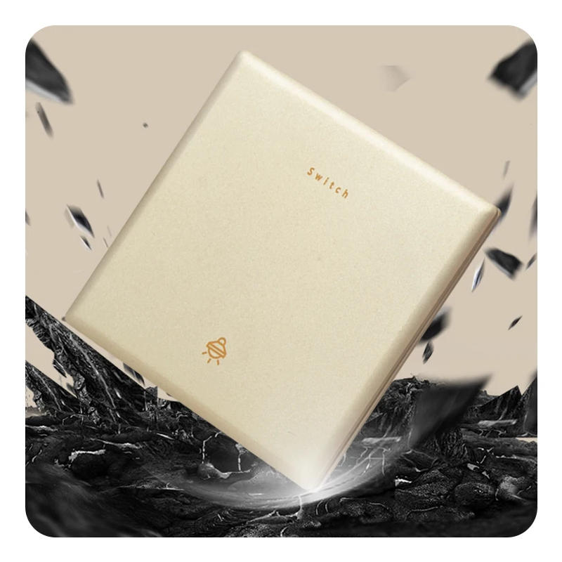 Description Picture 4 of itemAvoir Wall Push Button Switch 2Way On Off Gold Plastic Panel Electrical Outlets 13A UK Plug Double Power Socket Home Appliance