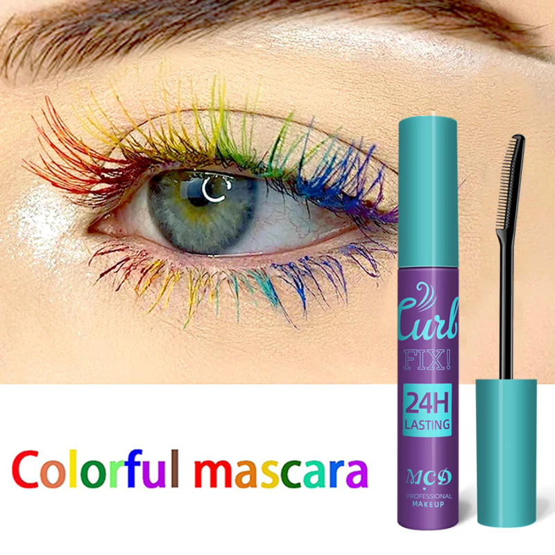 Description Picture 3 of itemColorful Slender Mascara Waterproof Fast Drying Curling Eyelashes Multicolor Lashes Makeup Long Lasting Blue Green Cosmetic