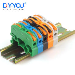 The Rail Type Wire Quick Terminal Block Presses The Wire Connector