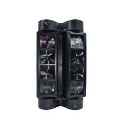 Mini Spider LED Light with R&G Full Stars Laser Effect Projector DMX Professional Disco DJ Wedding Party Bar Club Stage Lighting