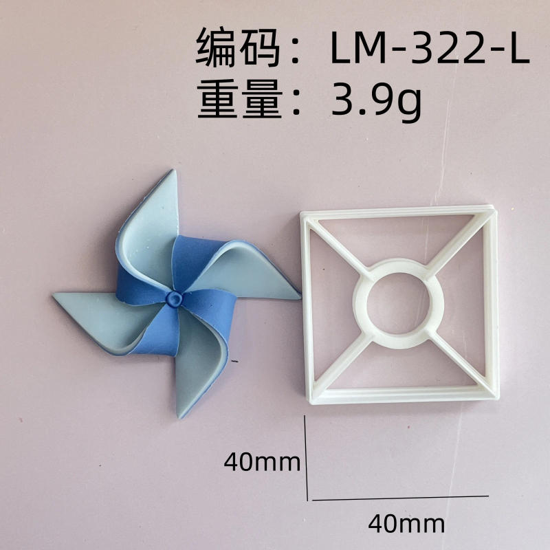 Description Picture 5 of item3 piece windmill polymer clay cutter mold with high precision DIY handcrafted earring jewelry