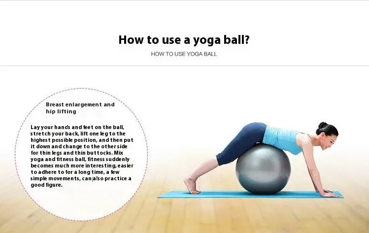 Description Picture 4 of item55/65/75cm Fitness Yoga Balance Ball Pregnant Women Rehabilitation Exercise Pilates Accessories Explosion-proof Yoga Core Ball
