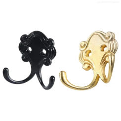 Multipurpos Coat Hook Space Saving Double Hook Designing Wall Mounted Hook Functional Hook set for Bedroom Wardrobe F0T6
