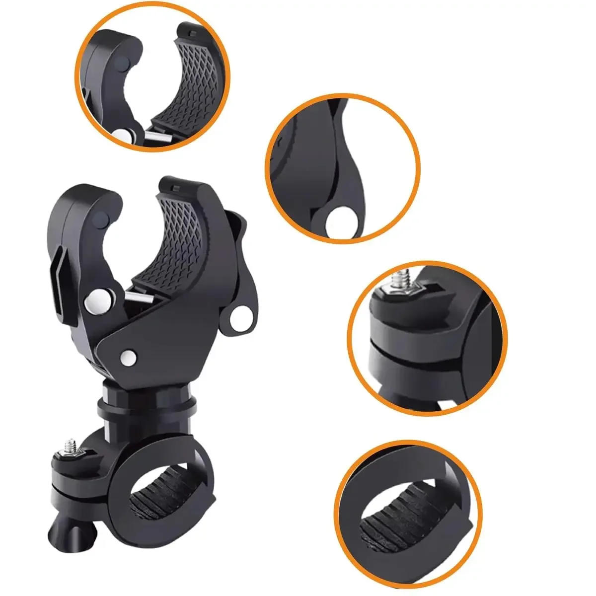 Description Picture 6 of itemFZCSPEED Bike Flashlight Mount Holder Universal Bicycle Flashlight Holder 360º Rotation Bike Flashlight Clip Adjustable Clamp