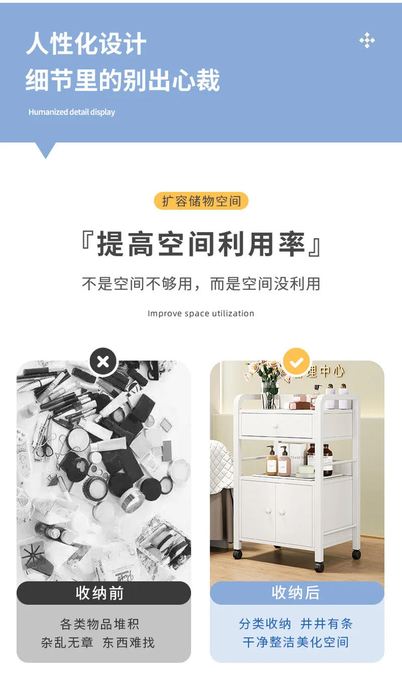 Description Picture 5 of itemCosmetic Manicure Salon Trolley Hairdresser Barber Lash Tattoo Salon Trolley Spa Make Up Wozek Narzedziowy Salon Furniture WKST