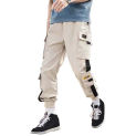 Men's High Waist Multi Pocket Casual Pants Fashion Sports Drawstring Hiking Pants