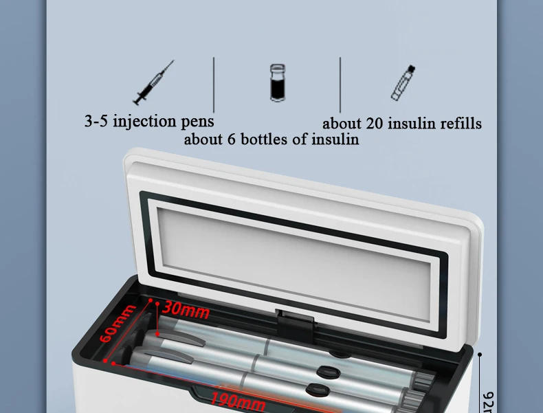 Description Picture 5 of itemCar Portable Refrigerated Box Cool Box Cooler For Drug Growth Hormone Interferon Insulin USB Charging Thermostat Mini Fridge