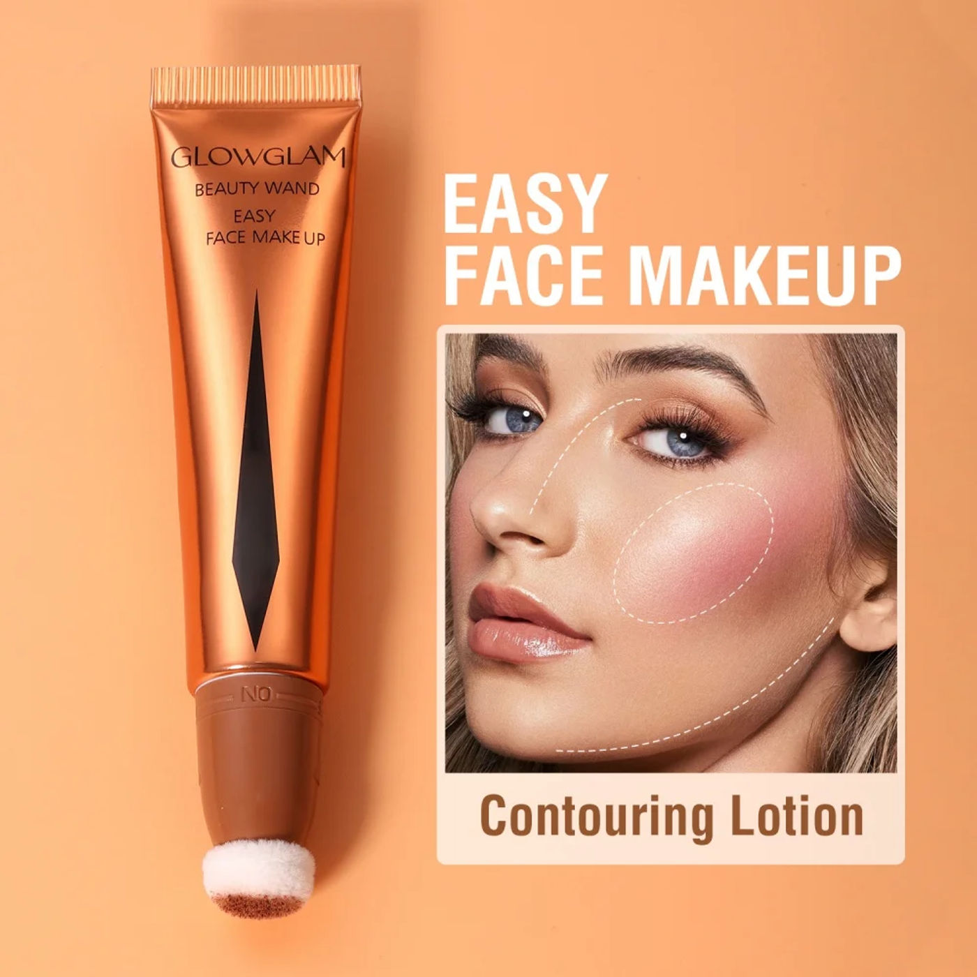 Description Picture 5 of itemCream Bronzer Contour Blusher Beauty Wand Highlighter Blush With Cushion Liquid Face Bronzer Wand Stick Applicator Makeup