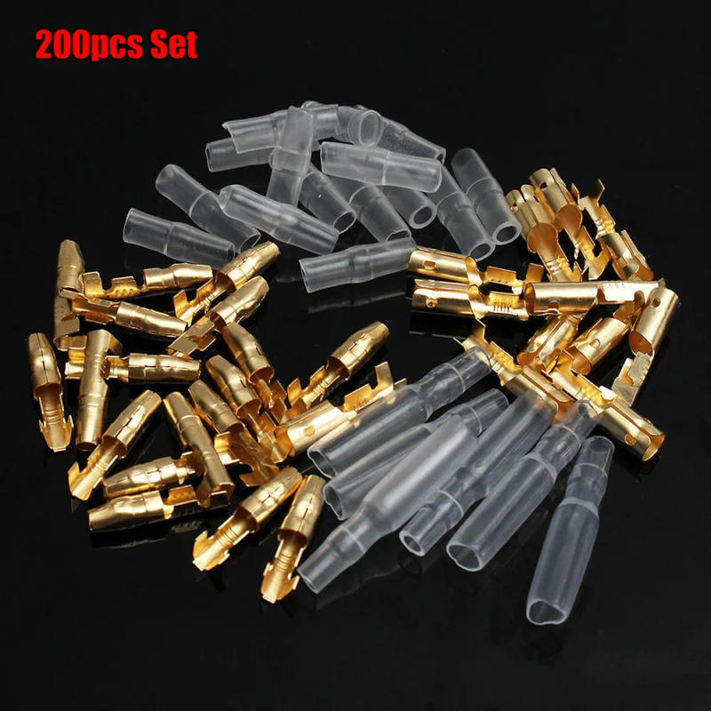 Description Picture 2 of item200pcs Terminal Male Female Electric Cable Wire Connector Socket Classic Terminal 3.9mm For Electric Equipment Accessories