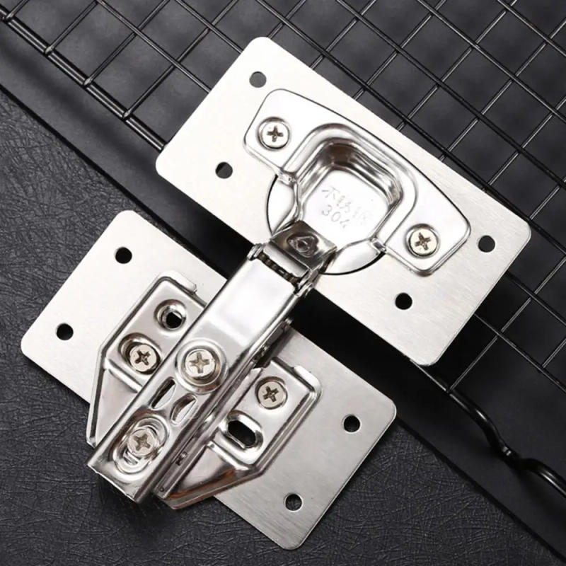 Description Picture 3 of item1-10Pcs Cabinet Hinge Repair Plate Kit Stainless Steel Door Hinge Mounting Plate With Holes For Home Kitchen Cupboard Furniture