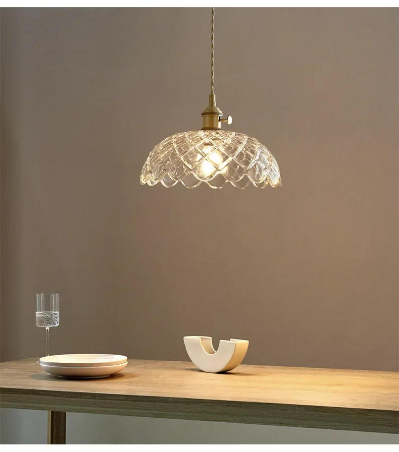 Description Picture 2 of itemModern Glass Pendant Lights Chandeliers Indoor Lighting For Dining Room Kitchen Bedroom Suspension Decor Pendant Lamp E27 Lustre